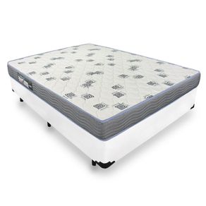 Cama Box Viúva + Colchão De Espuma D33 - Ortobom - Light 128x188x52cm - Branca