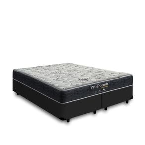 Cama Box Casal + Colchão De Molas - Probel - Prodormir Sleep Black 138x188x60cm