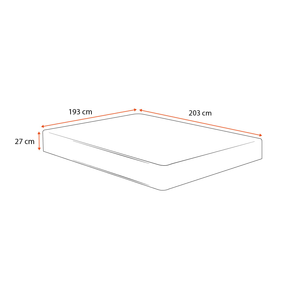 Colchão De Espuma D45 Super King - Castor - Black & White Double