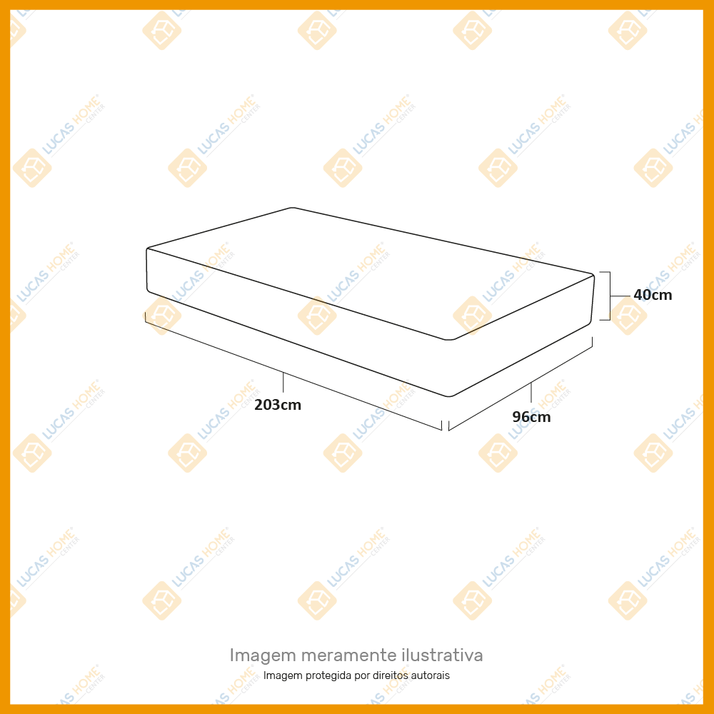 Colchão de Molas Prolastic Solteiro King - Probel - Guarda-Costas Platinum  - 96x203x34cm - lucashome