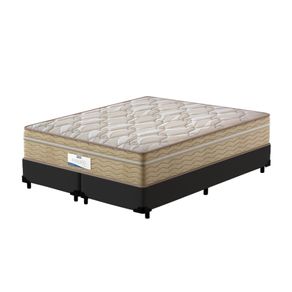 Cama-Box-Super-King-Preta---Colchao-de-Molas-Ensacadas--Madrid-Luxo---Probel---193x203x67cm