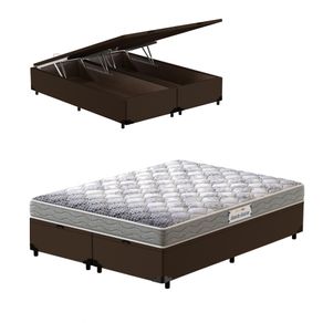 Cama-Box-com-Bau-Super-King-Marrom---Colchao-de-Espuma-D28---Probel---Guarda-Costas-Pro-Night-193x203x60cm