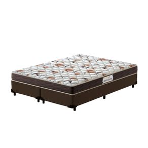 Cama-Box-Super-King-Marrom---Colchao-de-Espuma-D45---Probel---Guarda-Costas-ProForce---193x203x53cm