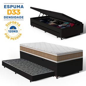 Bicama-Box-Bau-com-Colchao-Espuma-D33-Double-Face-Air-Pro-Forca-Anjos---Auxiliar-Espuma-Unique-Solteiro-88cm