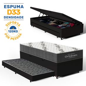 Bicama-Box-Bau-com-Colchao-Espuma-D33-Ortobom-Airtech-100---Auxiliar-Espuma-Unique-Solteiro-88cm