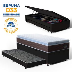 Bicama-Box-Bau-com-Colchao-Espuma-D33-Pillow-Top-Comfort-Luxo---Auxiliar-Espuma-Unique-Solteiro-88cm
