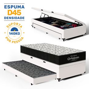 Bicama-Box-Bau-com-Colchao-Espuma-D45-Ortobom-Airtech-150---Auxiliar-Espuma-Unique-Solteiro-88cm