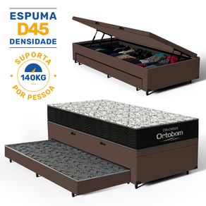 Bicama-Box-Bau-com-Colchao-Espuma-D45-Ortobom-Airtech-150---Auxiliar-Espuma-Unique-Solteiro-88cm
