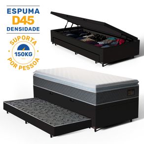 Bicama-Box-Bau-com-Colchao-Espuma-D45-Pillow-Top-Fort-Comfort---Auxiliar-Espuma-Unique-Solteiro-88cm