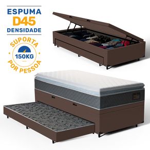 Bicama-Box-Bau-com-Colchao-Espuma-D45-Pillow-Top-Fort-Comfort---Auxiliar-Espuma-Unique-Solteiro-88cm
