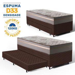 Bicama-Box-com-Colchao-D33-Millenium-One-Face---Auxiliar-Espuma-Unique-Solteiro-88cm