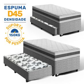 Bicama-Box-com-Colchao-de-Espuma-D45-Double-Face-Air-Pro-Forca-Anjos---Auxiliar-de-Espuma-Unique-Solteiro-88cm