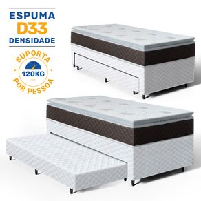 Bicama-Box-com-Colchao-Espuma-D33-Com-Pillow-Top-Nivus---Auxiliar-Espuma-Unique-Solteiro-88cm