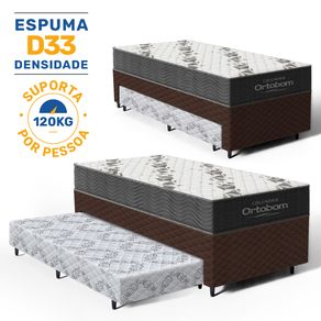 Bicama-Box-com-Colchao-Espuma-D33-Ortobom-Airtech-100---Auxiliar-Espuma-Unique-Solteiro-88cm