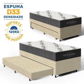 Bicama-Box-com-Colchao-Espuma-D33-Ortobom-Airtech-100---Auxiliar-Espuma-Unique-Solteiro-88cm