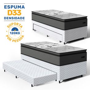 Bicama-Box-com-Colchao-Espuma-D33-Pillow-Top-Resistence---Auxiliar-Espuma-Unique-Solteiro-88cm