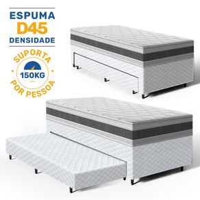 Bicama-Box-com-Colchao-Espuma-D45-Double-Face-Air-Pro-Forca-Anjos---Auxiliar-Espuma-Unique-Solteiro-88cm