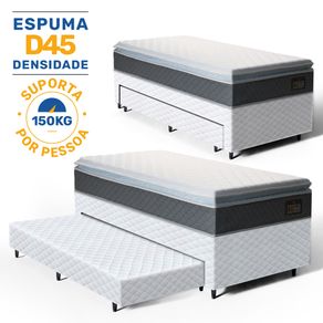 Bicama-Box-com-Colchao-Espuma-D45-Pillow-Top-Fort-Comfort---Auxiliar-Espuma-Unique-Solteiro-88cm