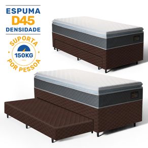 Bicama-Box-com-Colchao-Espuma-D45-Pillow-Top-Fort-Comfort---Auxiliar-Espuma-Unique-Solteiro-88cm