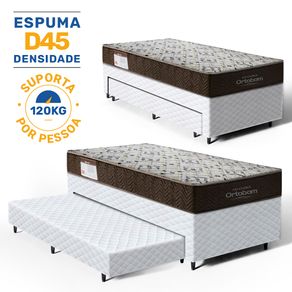 Bicama-Box-com-Colchao-Espuma-D45-Solteiro-Ortobom-ISO-150---Auxiliar-Espuma-Unique-Solteiro-88cm