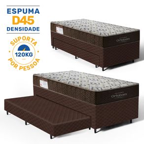 Bicama-Box-com-Colchao-Espuma-D45-Solteiro-Ortobom-ISO-150---Auxiliar-Espuma-Unique-Solteiro-88cm