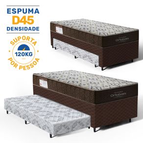 Bicama-Box-com-Colchao-Espuma-D45-Solteiro-Ortobom-ISO-150---Auxiliar-Espuma-Unique-Solteiro-88cm