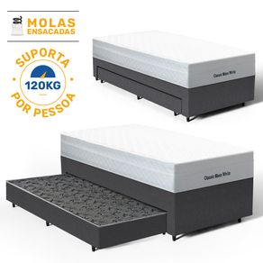 Bicama-Box-com-Colchao-Molas-Ensacadas-Classic-Maxx-White---Auxiliar-Espuma-Unique-Solteiro-88cm