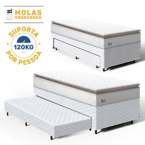 Bicama-Box-com-Colchao-Molas-Ensacadas-Pillow-Top-Neve---Auxiliar-Espuma-Unique-Solteiro-88cm