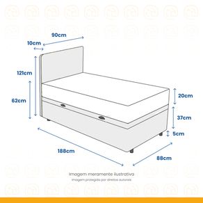 Cama-Box-Bau---Cabeceira-Cassis-e-Colchao-Anjos-Classic-Molas-Ensacadas-Solteiro-88cm