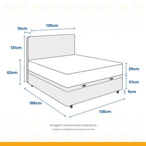 Cama-Box-Bau---Cabeceira-Cassis-e-Colchao-Anjos-Classic-Pocket-Casal-138cm