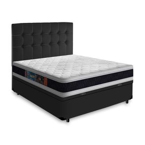 Cama-Box-Bau---Cabeceira-Cassis-e-Colchao-Castor-Espuma-D45-Black-White-Double-Face-Casal-138cm