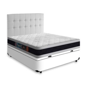 Cama-Box-Bau---Cabeceira-Cassis-e-Colchao-Castor-Espuma-D45-Black-White-Double-Face-Casal-138cm