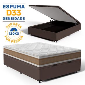 Cama-Box-Bau-com-Colchao-de-Espuma-D33-Anjos-Double-Face-Air-Pro-Forca-Casal-138cm