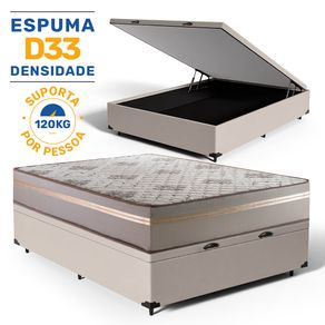 Cama-Box-Bau-com-Colchao-de-Espuma-D33-Millenium-One-Face---2-Trav-Casal-138cm