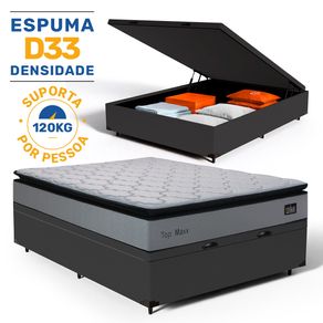 Cama-Box-Bau-com-Colchao-de-Espuma-D33-Pillow-Top-Maxx-Casal-138cm