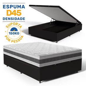 Cama-Box-Bau-com-Colchao-de-Espuma-D45-Anjos-Double-Face-Air-Pro-Forca-Casal-138cm