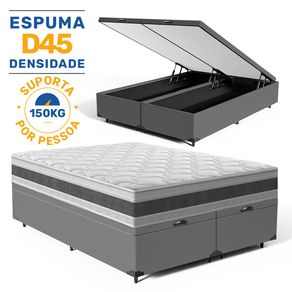 Cama-Box-Bau-com-Colchao-de-Espuma-D45-Anjos-Double-Face-Air-Pro-Forca-Queen-158cm