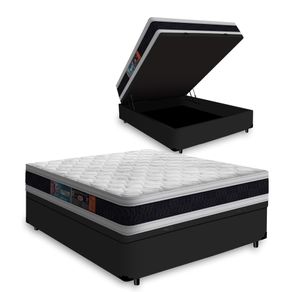 Cama-Box-Bau-com-Colchao-de-Espuma-D45-Castor-Black-White-Double-Face-Casal-138cm