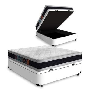 Cama-Box-Bau-com-Colchao-de-Espuma-D45-Castor-Black-White-Double-Face-Casal-138cm