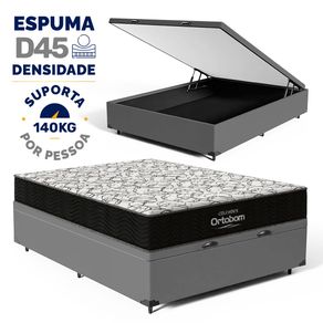 Cama-Box-Bau-com-Colchao-de-Espuma-D45-Ortobom-Airtech-150-D45-Casal-138cm