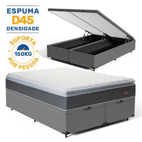 Cama-Box-Bau-com-Colchao-de-Espuma-D45-Pillow-Top-Fort-Comfort-Queen-158cm