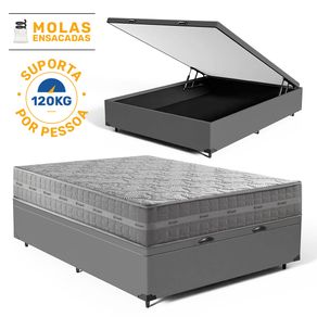 Cama-Box-Bau-com-Colchao-de-Molas-Ensacadas-Anjos-Ultra-Spring-Casal-138cm