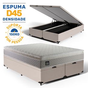 Cama-Box-Bau-com-Colchao-de-Espuma-D45-Pillow-Top-Strong-Queen-158cm