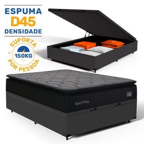 Cama-Box-Bau-com-Colchao-de-Espuma-D45-Pillow-Top-Suport-Prime-Casal-138cm