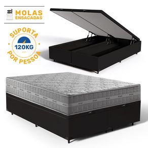 Cama-Box-Bau-com-Colchao-de-Molas-Ensacadas-Anjos-Ultra-Spring-Queen-158cm