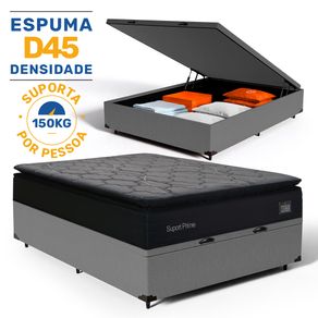 Cama-Box-Bau-com-Colchao-de-Espuma-D45-Pillow-Top-Suport-Prime-Casal-138cm