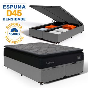Cama-Box-Bau-com-Colchao-de-Espuma-D45-Pillow-Top-Suport-Prime-Queen-158cm