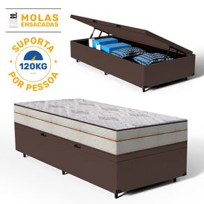 Cama-Box-Bau-com-Colchao-de-Molas-Ensacadas-Luxury-Solteiro-88cm