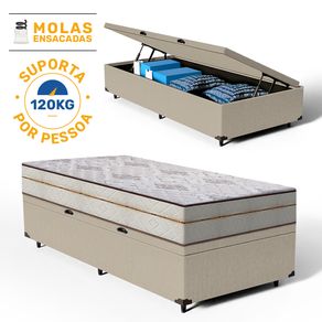 Cama-Box-Bau-com-Colchao-de-Molas-Ensacadas-Luxury-Solteiro-88cm