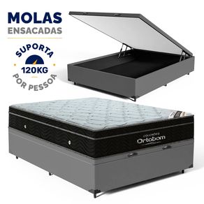 Cama-Box-Bau-com-Colchao-de-Molas-Ensacadas-Ortobom-Elegante-Super-Pillow-In-Casal-138cm